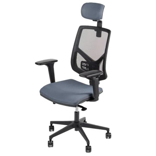 Fotoliu de birou Antares SKILL PDH BN6 + AR12 Spumă poliuretanică/ Gray Black photo 2