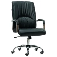 Fotoliu de birou AG RICO Y-755 ECO Piele/ Black Silver
