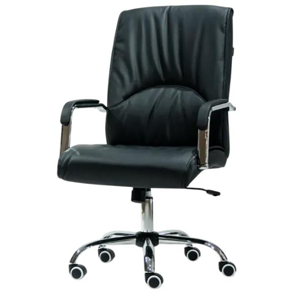 Fotoliu de birou AG RICO Y-755 ECO Piele/ Black Silver photo 2