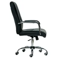 Офисное кресло AG RICO Y-755 ЭКО Кожа/ Черный Серебристый photo 3