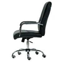 Офисное кресло AG RICO Y-755 ЭКО Кожа/ Черный Серебристый photo 4