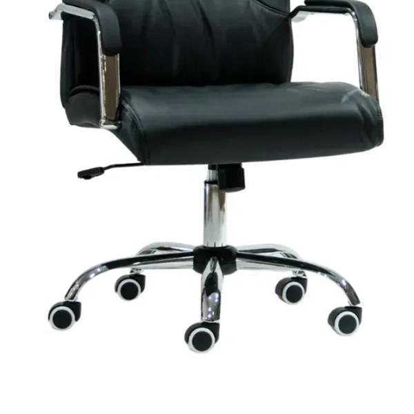 Fotoliu de birou AG RICO Y-755 ECO Piele/ Black Silver photo 5