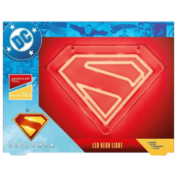 Lampă LED Paladone Superman Wall Mountable LED Neon Light White photo 3