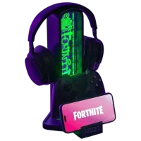 Lampă de masă Paladone Fortnite Desk Headphone Stand Black photo 9