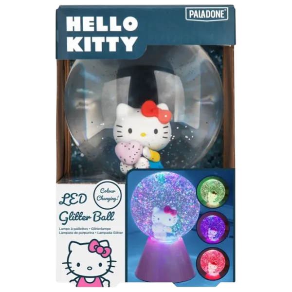 Светодиодная лампа Paladone Hello Kitty LED Glitter Ball Розовый photo 7