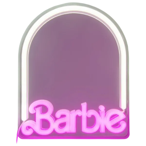 Светодиодная лампа Paladone Barbie Wall Mountable LED Neon Mirror Белый photo 1