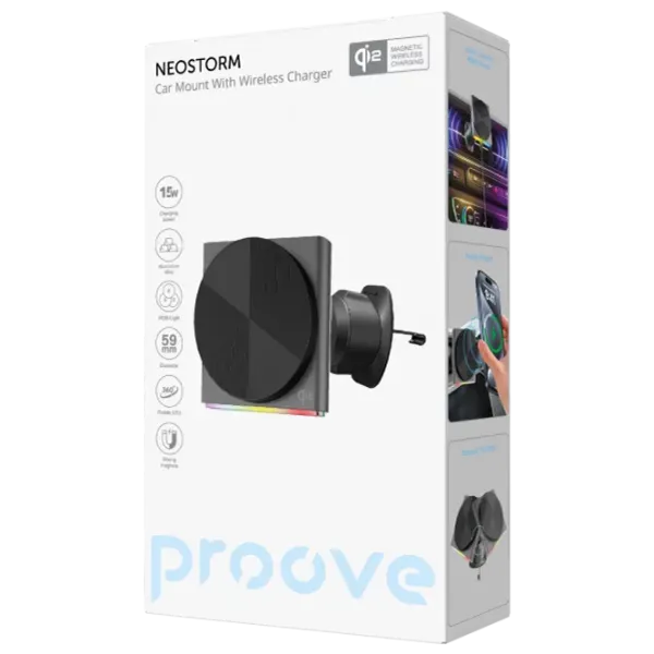 Încărcător auto Proove Neostorm Qi2  / Black photo 4