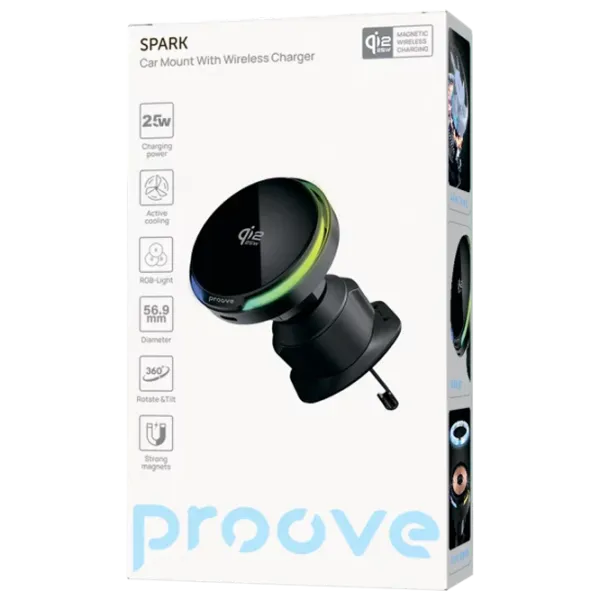 Încărcător auto Proove Spark Qi2.2  / Black photo 6