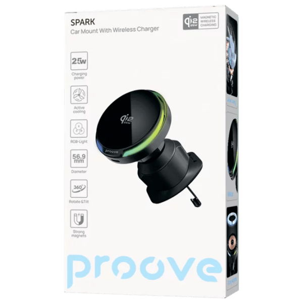 Încărcător auto Proove Spark Qi2.2  / Black photo 6