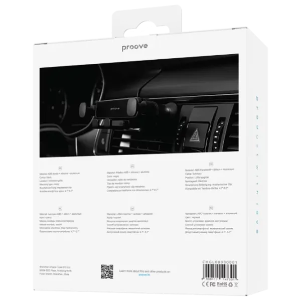 Suport auto Proove Gravity Lite Air Outlet  / Black photo 2