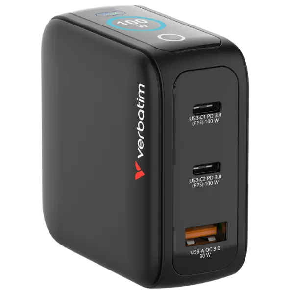 Adaptor de rețea Verbatim Mini GaN  / Black photo 2