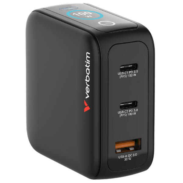 Adaptor de rețea Verbatim Mini GaN  / Black photo 2