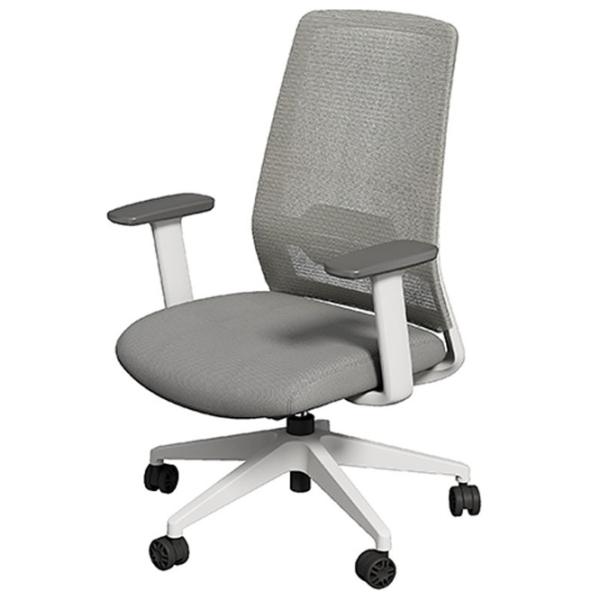 Fotoliu de birou DELI CSBD02 Țesătură/ Gray Black photo 1
