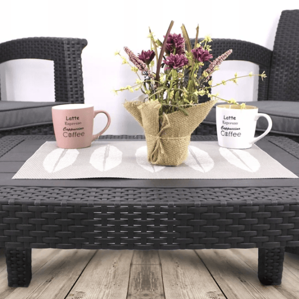 Набор садовой мебели GardenLine ZUM0852 ПВХ / Пластик / Пластик / Антрацит photo 5