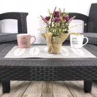 Набор садовой мебели GardenLine ZUM0852 ПВХ / Пластик / Пластик / Антрацит photo 5