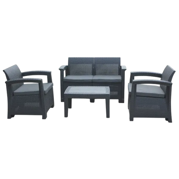 Set mobilă grădină GardenLine ZUM6454 PVC / Plastic / Plastic / Anthracite photo 1