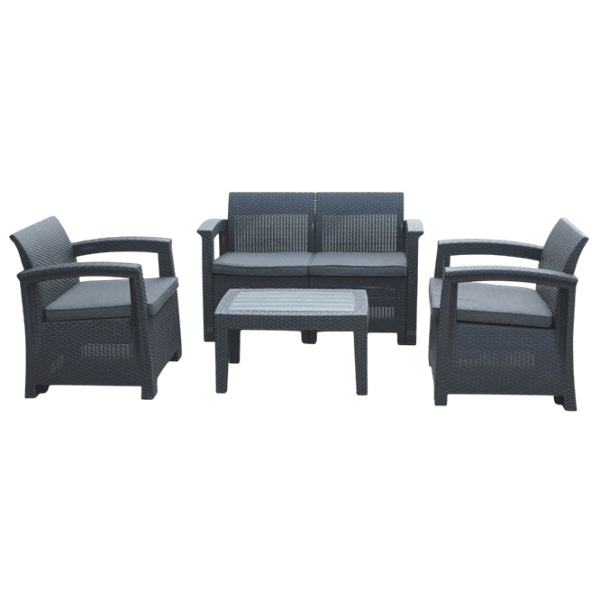 Set mobilă grădină GardenLine ZUM6454 PVC / Plastic / Plastic / Anthracite photo 1