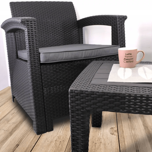 Set mobilă grădină GardenLine ZUM6454 PVC / Plastic / Plastic / Anthracite photo 5