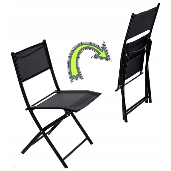 Set mobilă terasă GardenLine SAD7132 Aluminiu / Sticlă / Aluminiu / Black photo 3