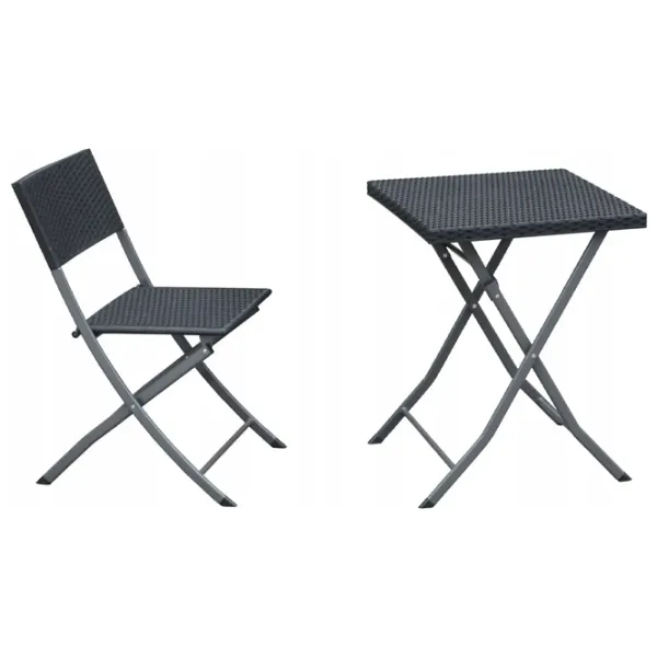 Set mobilă grădină GardenLine ZUM9930 Ratan artificial / Ratan artificial / Rattan artificial / Anthracite photo 3