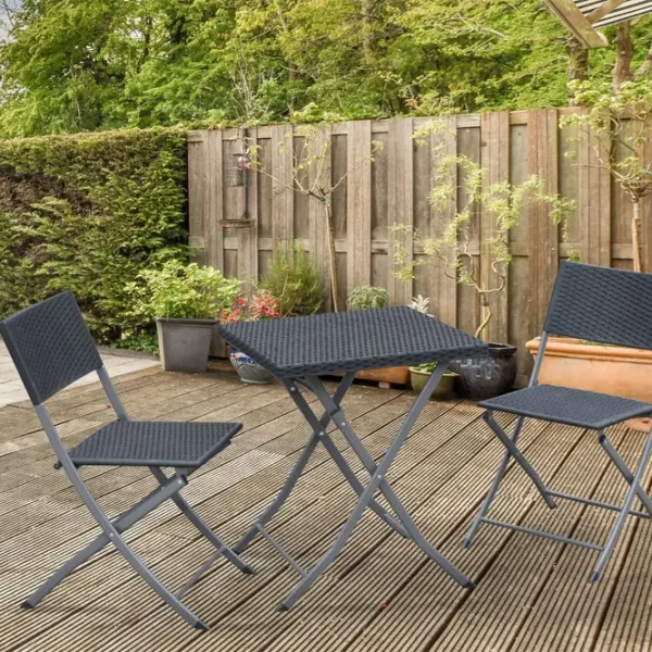 Set mobilă grădină GardenLine ZUM9930 Ratan artificial / Ratan artificial / Rattan artificial / Anthracite photo 5