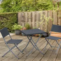 Набор садовой мебели GardenLine ZUM9930 Искусственный ротанг / Искусственный ротанг / Искусственный ротанг / Антрацит photo 5