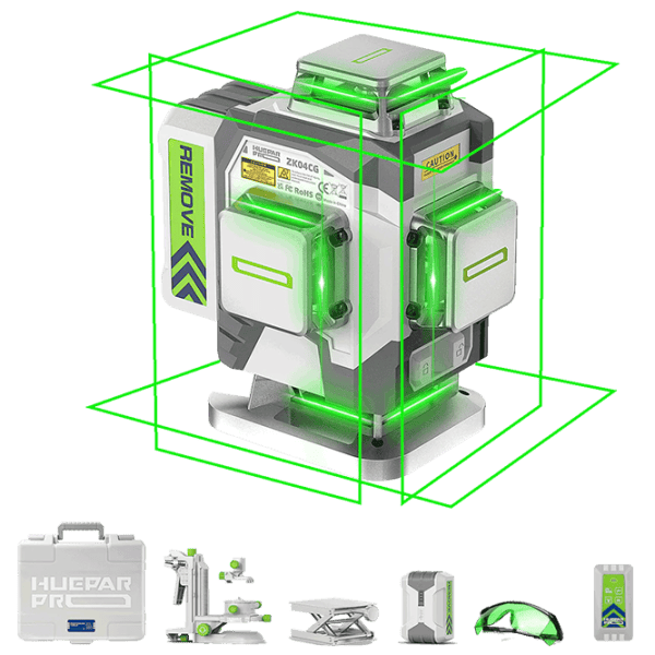 Nivelă lazer Huepar ZK04CG Linear / Acumulator photo 1