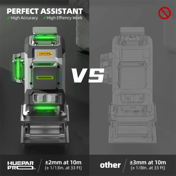Nivelă lazer Huepar ZK04CG Linear / Acumulator photo 4