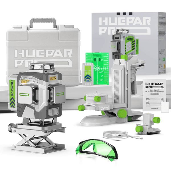 Nivelă lazer Huepar ZK04CG Linear / Acumulator photo 6