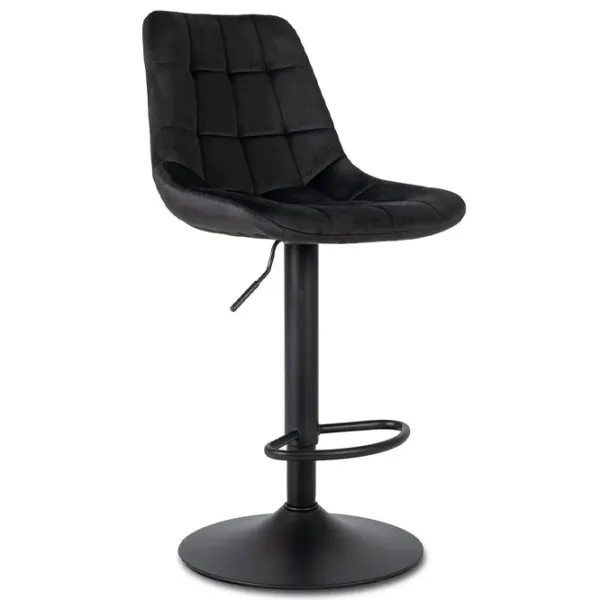 Scaun de bar Mebel Elite Arcos 2 Catifea / Metal / Black photo 2