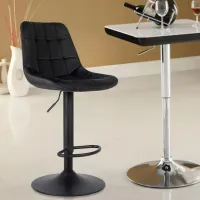 Барный стул Mebel Elite Arcos 2 Бархат / Металл / Черный photo 7