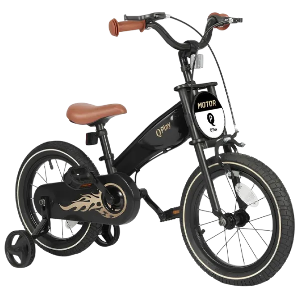Bicicletă Qplay Motor 3in1 14 14"  Metal / Black Gold photo 1
