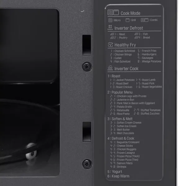 Микроволновая печь LG MH6565CPS Отдельно стоящий / 1000 Вт / Нержавеющая сталь photo 7
