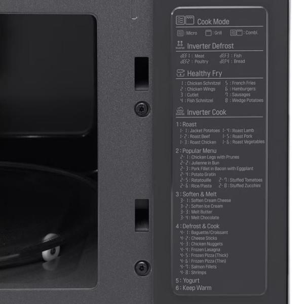 Микроволновая печь LG MH6565CPS Отдельно стоящий / 1000 Вт / Нержавеющая сталь photo 7