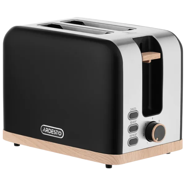 Toster Ardesto T-F420BWD Mecanic / 930 W / Black photo 1