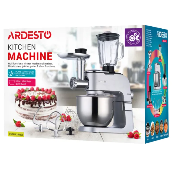 Robot de bucătărie Ardesto KMCH-K1500SS 1500 W / Inox photo 12