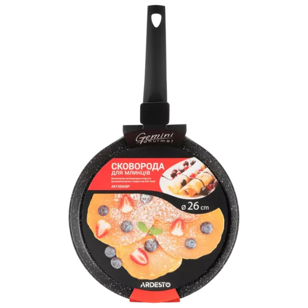 Сковорода Ardesto Gemini Gourmet AR1926GBP Для блинов / 26 см / Черный photo 4