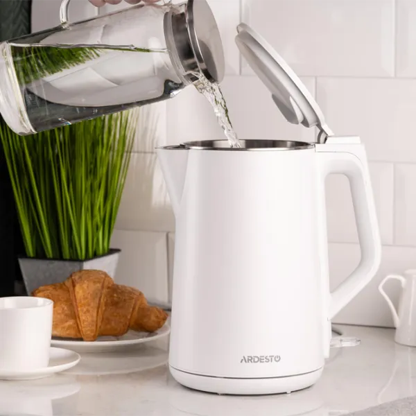 Ceainic electric Ardesto EKL-X50 1.5l / Ascuns / White photo 8
