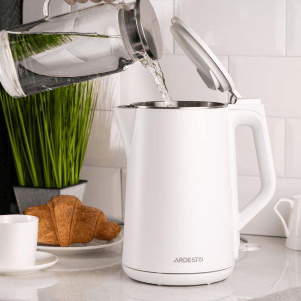 Ceainic electric Ardesto EKL-X50 1.5l / Ascuns / White photo 8