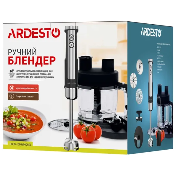 Blender de mână Ardesto HBSG-1000WHCHSL 1000 W / Black photo 16