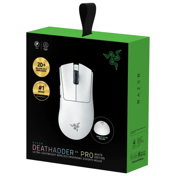 Mouse Razer DeathAdder V4 Pro Ultra-Lightweight USB / White photo 8