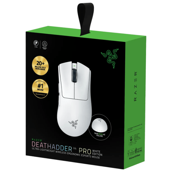 Mouse Razer DeathAdder V4 Pro Ultra-Lightweight USB / White photo 8