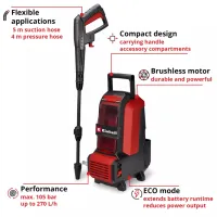 Maşină de curăţat cu presiune Einhell HYPRESSO 36/105 / Red photo 5