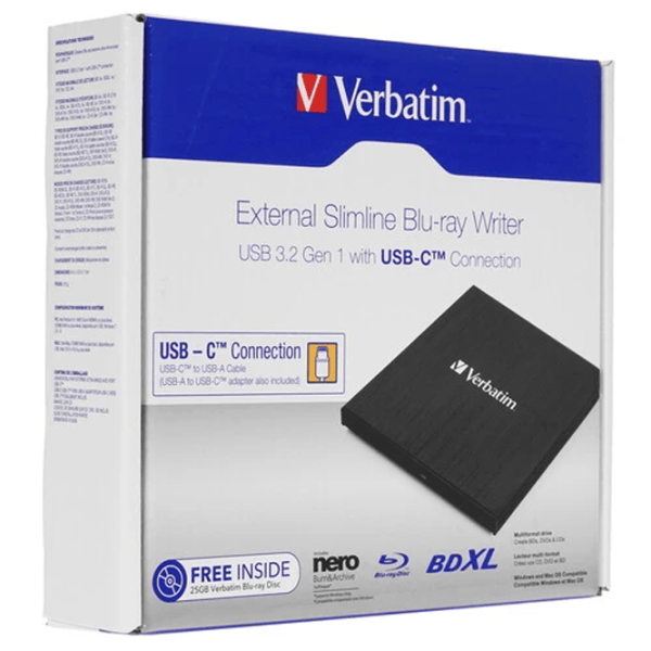 Unitate optică Verbatim External Slimline USB 3.2 Gen 1 / Black photo 10