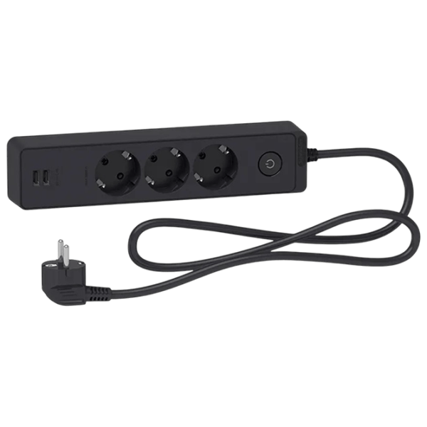 Prelungitor Schneider ST943U1B 1.5 m Anthracite photo 1
