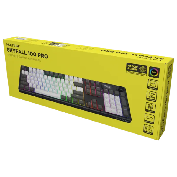 Tastatură Hator Skyfall 100 PRO Fără fir / Black photo 6