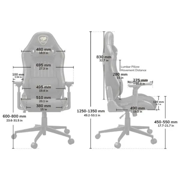 Scaun Gaming Cougar Explore F Black Jet Gray photo 7