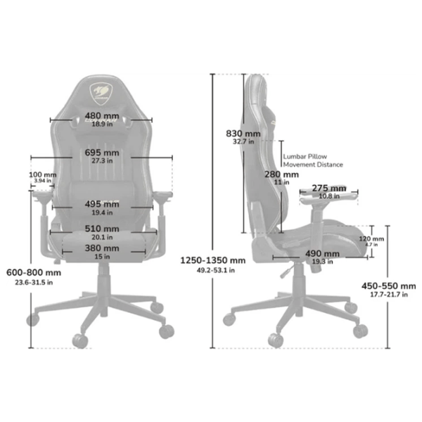 Scaun Gaming Cougar Explore F Black Jet Gray photo 7