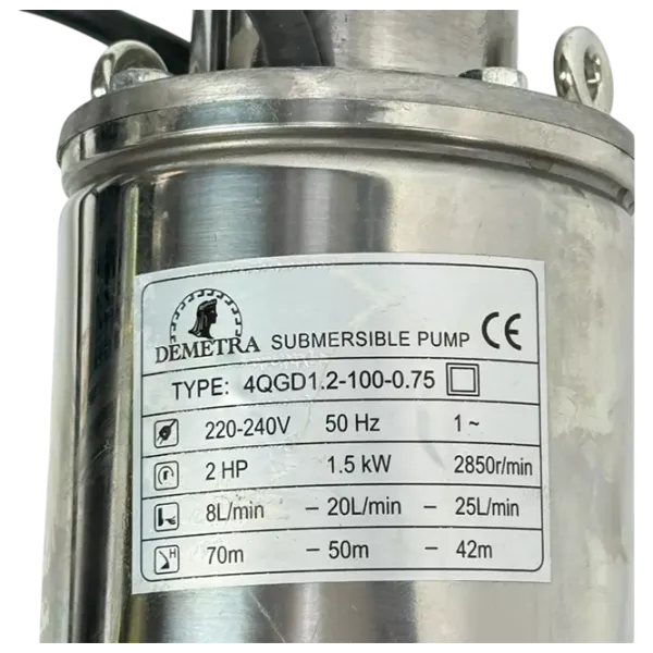 Pompa submersibilă Demetra 4QGD1.2-100-0.75 1500 W 1500 l/h photo 4