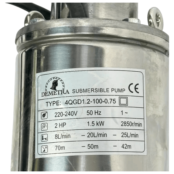 Pompa submersibilă Demetra 4QGD1.2-100-0.75 1500 W 1500 l/h photo 4
